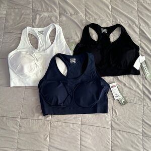 32 Degrees Women's Racerback Sports Bra - Black, White, Navy - XL - NWT